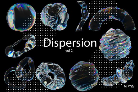 3D Abstract Dispersion Glass- PNG Clipart