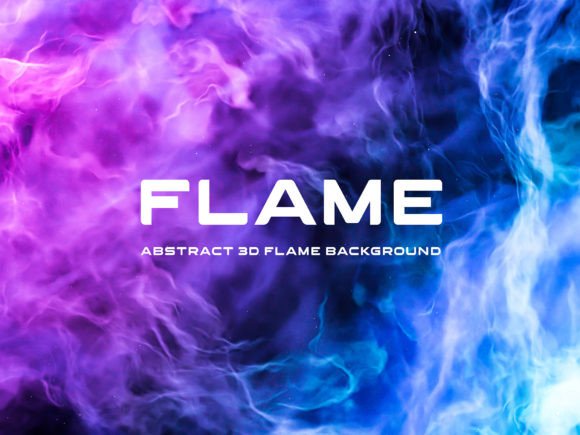 3D Flame Abstract Background