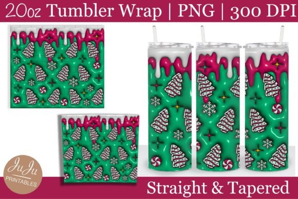 3d Inflated Christmas Cakes Tumbler Wrap: A Strategic Asset for Holiday Branding and Personal Projects