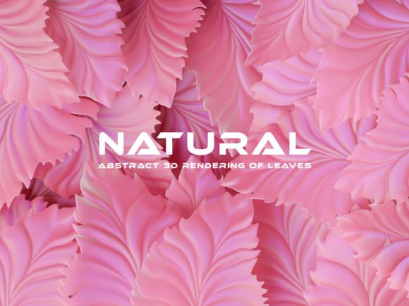 3D Leaves Natural Background