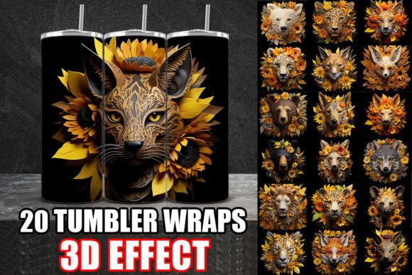 3D Papercut Yellow Animal Tumbler Wrap: Design Evaluation and Usage Guide