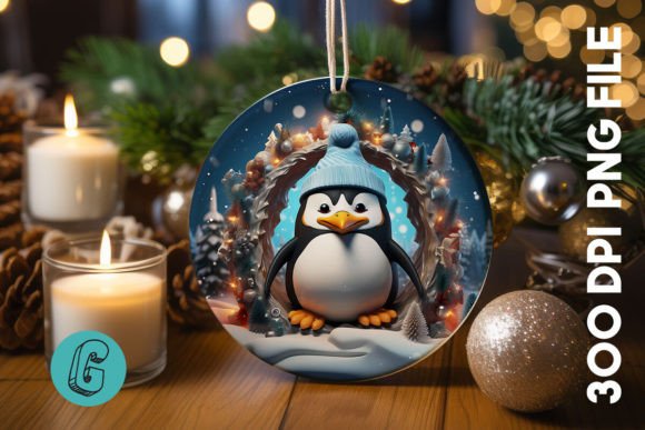 3D Penguin Break Through Ornament 01: A Strategic Asset for Creative Projects