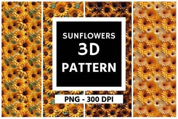 3D Sunflowers Background Pattern 01: A Strategic Asset for Visual Communication