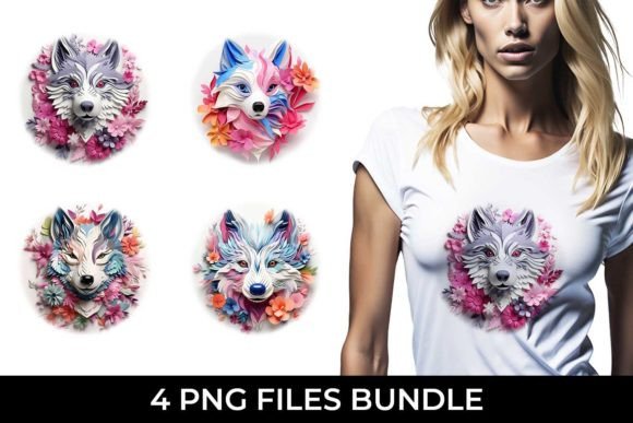 Elevating Apparel Design: The Strategic Value of 3D Floral Fantasy Husky Sublimation PNG in Modern Creative Workflows